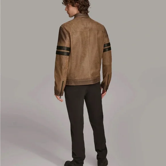 Wilsons Leather Aiden Color Blocked Racer Jacket - Picture 11 of 13